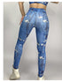 La Fitwear Legging Cinturón Fake Me Azul con Flor